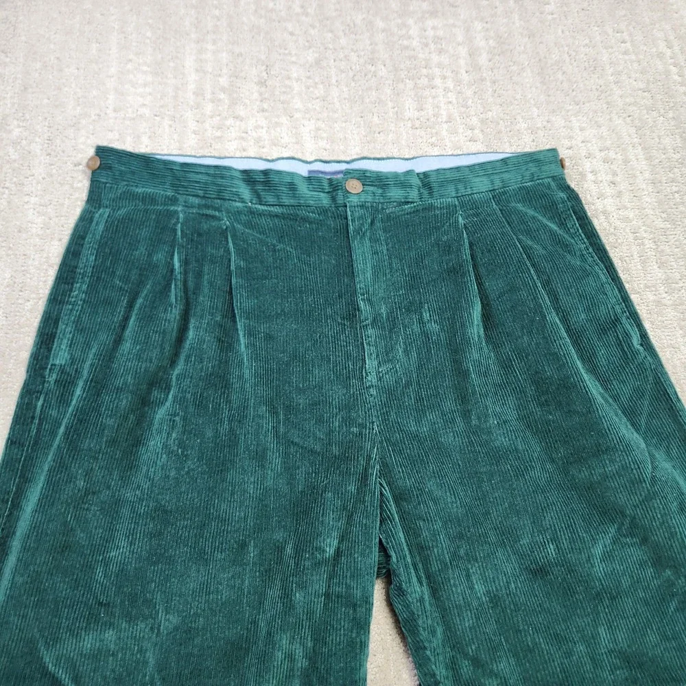 Tommy Hilfiger Corduroy Pants Men 38x30 *READ Pleated High Rise Trouser Baggy